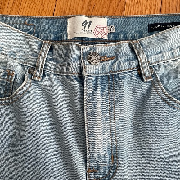 Cotton On Rigid Skinny Straight Leg Jeans Blue 30 - Picture 3 of 9